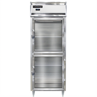 Continental Refrigerator D1FENSAGDHD Designer Line One-Section Wide Reach-In Freezer with Half Glass Doors