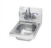 Thumbnail image #1 for Krowne HS-21 12-Inch Wall-Mount Space Saver Stainless Steel Hand Sink with Royal Series Gooseneck Faucet