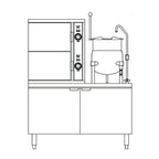 Thumbnail image #1 for Crown SCX-10-10 Two Compartment Full-Size Convection Steamer with 10 Gallon Kettle