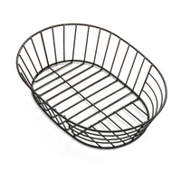 American Metalcraft Nestable Oval Metal Serving Basket, 11 x 8 x 2-1/2 Inch