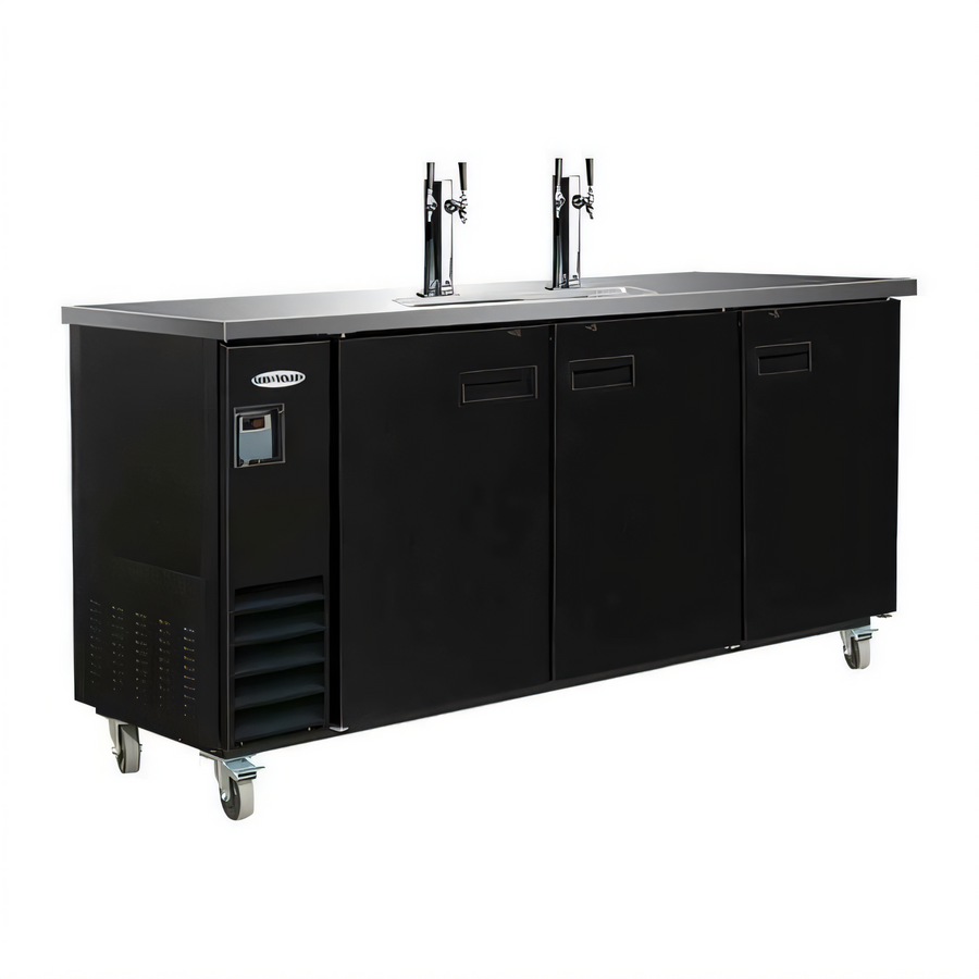 Product image #1 for Serv-Ware DD73-2-HC Flat-Top Two-Tower, Four-Faucet Beer Dispenser Keg Cooler
