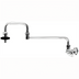 Thumbnail image #1 for T&S Brass 18-Inch Splash-Mounted Double-Jointed Pot Filler Faucet with Single-Control Four-Arm Handle, Chrome-Plated