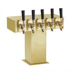 Thumbnail image #1 for Perlick Corporation 69526-5TTTF-R 5-Faucet Tee Tower Beer Dispensing Kit, Tarnish-Free Brass, Field Installation