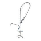 Thumbnail image #1 for T&S Brass EasyInstall B-0113-ADF12-BJ Single-Hole Deck-Mount Pre-Rinse Unit with 12-Inch Swing Nozzle and 1.07 GPM Spray Valve