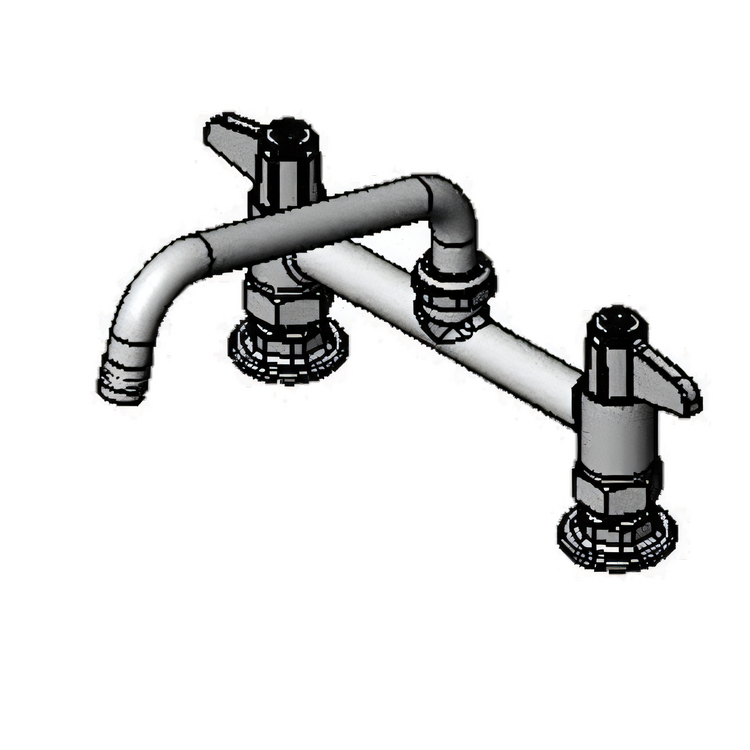 Product image #1 for equip 8-Inch Deck Mount Manual Mixing Faucet with Swing Nozzle and Lever Handles