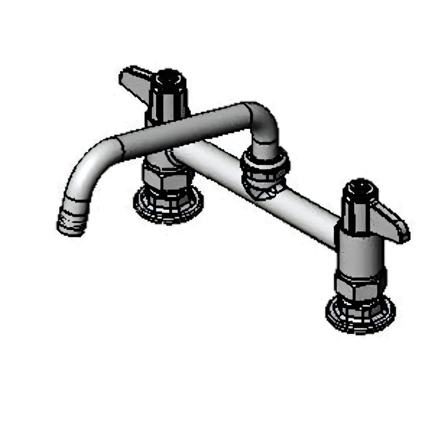 Product image #1 for equip 8-Inch Deck Mount Manual Mixing Faucet with Swing Nozzle and Lever Handles