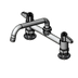 Thumbnail image #1 for equip 8-Inch Deck Mount Manual Mixing Faucet with Swing Nozzle and Lever Handles