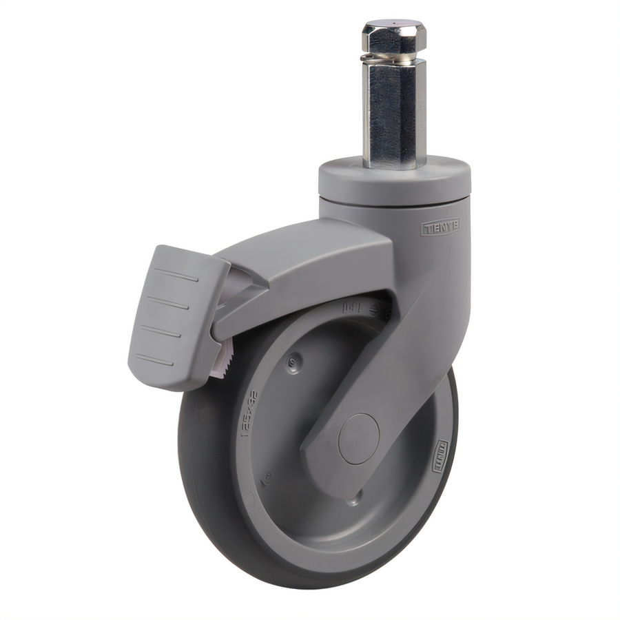 Product image #1 for Cambro 5-Inch Total Locking Stem Caster with Thermoplastic Rubber Wheel