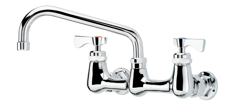 Product image #1 for Krowne Royal Series Low-Lead 8-Inch Center Wall Mount Faucet with 8-Inch Swing Spout