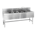 Thumbnail image #1 for Eagle Spec-Bar Four-Compartment Stainless Steel Underbar Sink Unit with Left Drainboard, 60 x 24 Inch