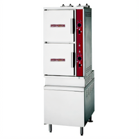 Crown GSX-16HE Two-Compartment Full-Size Gas Convection Steamer with Cabinet Base