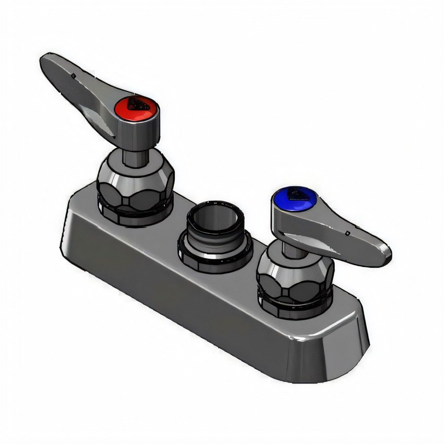 Product image #1 for T&S Brass Workboard Mixing Faucet, 4-Inch Centers, Deck Mount, Less Nozzle