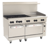 Thumbnail image #1 for Wolf Challenger XL 60-Inch Gas Restaurant Range with 6 Open Burners, 24-Inch Griddle, and 2 Standard Ovens