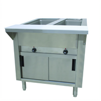 Advance Tabco Triumph Supreme Electric Hot Food Table with 2 Open Wells and Enclosed Stainless Steel Base