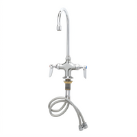 T&S Brass Double Pantry Deck-Mount Mixing Faucet with 5 3/4