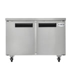 Thumbnail image #1 for Koolmore KM-UCF-2DSS 48-Inch Two-Door Undercounter Freezer, Stainless Steel, Bottom-Mounted Self-Contained Refrigeration