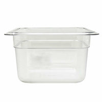 Omcan USA Clear Polycarbonate 1/6 Size Food Pan, 3-15/16-Inch Deep