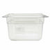 Thumbnail image #1 for Omcan USA Clear Polycarbonate 1/6 Size Food Pan, 3-15/16-Inch Deep