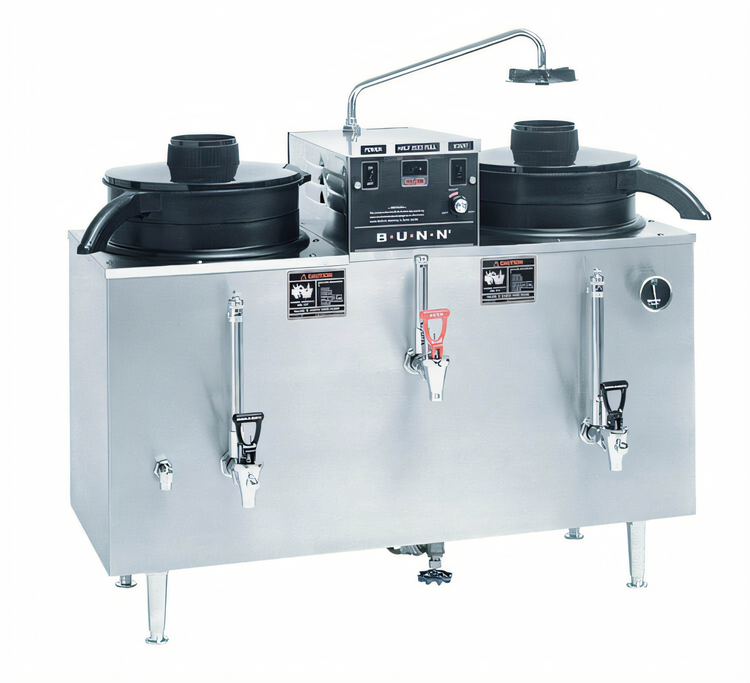 Product image #1 for BUNN U3 Automatic Twin 3-Gallon Electric Coffee Urn with Hot Water Faucet