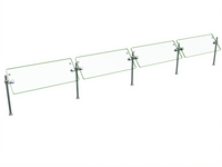 Hatco Flav-R-Shield ORBIT360-144 Self-Service Sneeze Guard, 4-Bay, 144-Inch Wide