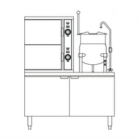 Crown SCX-2-6 Two Compartment Convection Steamer with 6 Gallon Kettle and 44