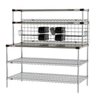Thumbnail image #1 for Metro Metro2Go CRHSP-3060 60-Inch 304 Stainless Steel Countertop Prep Workstation with Overhead Heated Shelves, 120V