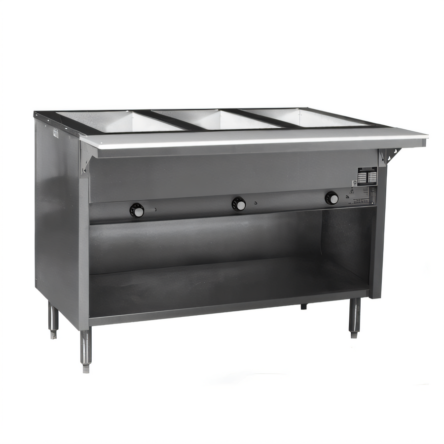 Product image #1 for Spec-Master HT4CB-208-3 4-Well Electric Hot Food Table with Enclosed Base and Cutting Board