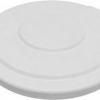 Thumbnail image #1 for CFS Brands Bronco 84104502 44 Gallon Round Plastic Trash Can Lid, White, Snap-Down Case of 3
