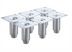 Thumbnail image #1 for Krowne 4-Inch Stainless Steel Back Bar Cooler Legs, Set of 6
