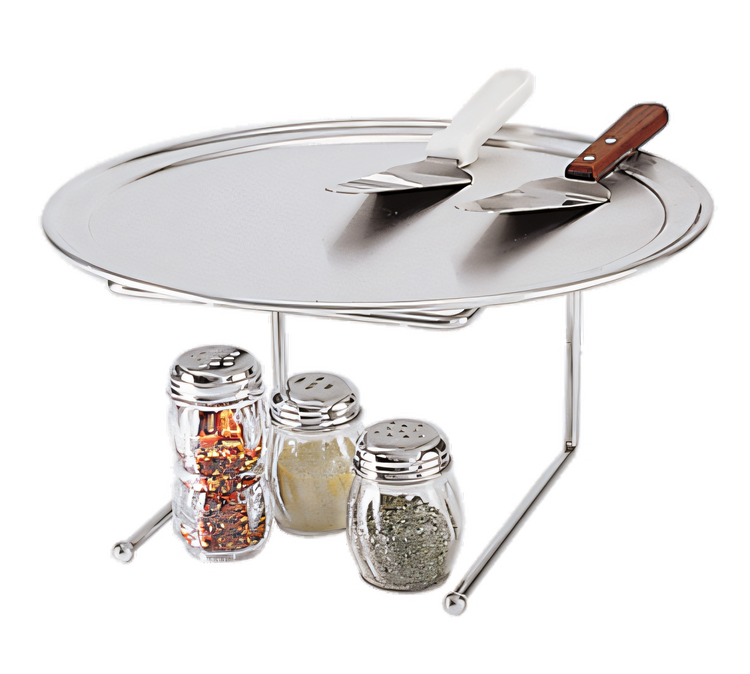 Product image #1 for Admiral Craft Chrome Plated Steel Pizza Stand, 9 x 8 x 7 Inch, 5/16-Inch Rod