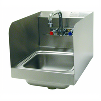 Advance Tabco Wall-Mounted Hand Sink with Side Splashes, 9 x 9 x 5-Inch Bowl