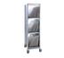 Thumbnail image #1 for Cres Cor Mobile Extruded Sidewall Aluminum Sheet Pan Drying Rack, 36 Pan Capacity, 3-Section, 18 x 26 Inch