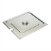 Thumbnail image #1 for Winco 2/3 Size Slotted Flat Steam Table Pan Cover with Handle, 25 Gauge 18/8 Stainless Steel