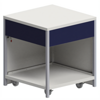 Atlas Metal INFCC Mobile Utility Corner Station with Stainless Steel Top