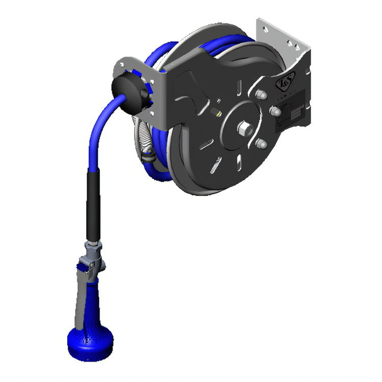Product image #1 for Open Stainless Steel Retractable Hose Reel System with 15 Ft. 3/8" Hose and High Flow Spray Valve