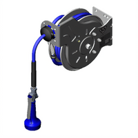 Open Stainless Steel Retractable Hose Reel System with 15 Ft. 3/8