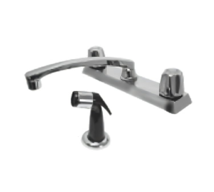 Product image #1 for Advance Tabco Heavy Duty Deck-Mounted Commercial Faucet with 8-Inch Swing Spout and Side Spray