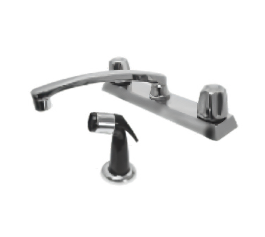 Product image #1 for Advance Tabco Heavy Duty Deck-Mounted Commercial Faucet with 8-Inch Swing Spout and Side Spray