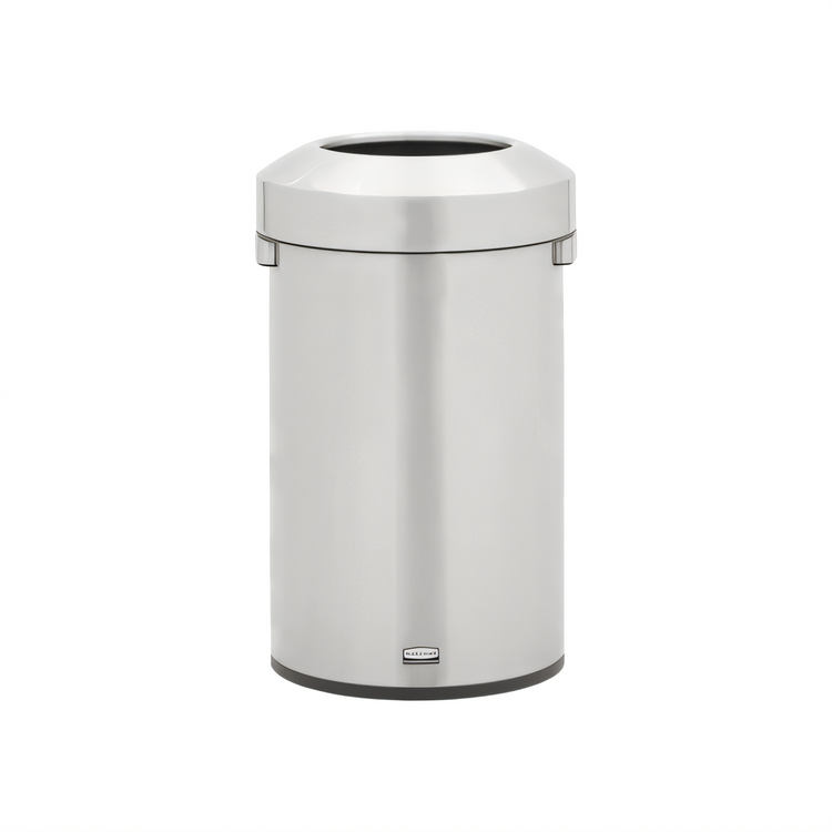 Product image #1 for Rubbermaid Refine Round Stainless Steel Trash Container, 16 Gallon, Fingerprint Resistant