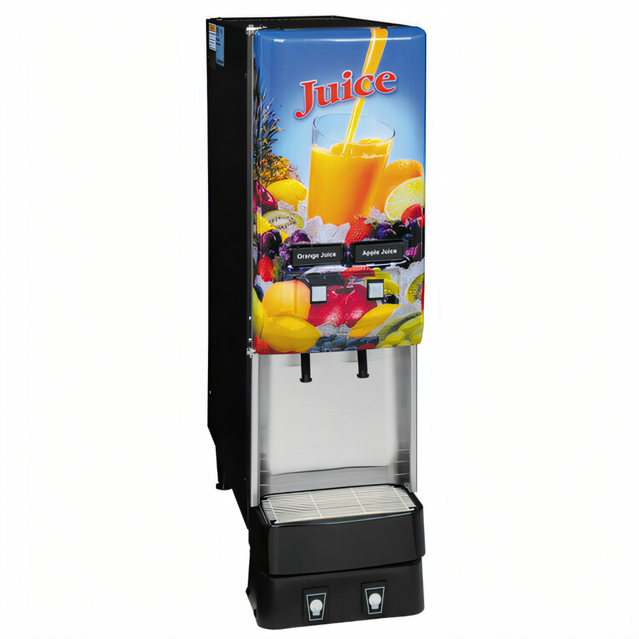 Product image #1 for BUNN Silver Series JDF-2S 2-Flavor Cold Beverage System with ADA Buttons and Lighted Door