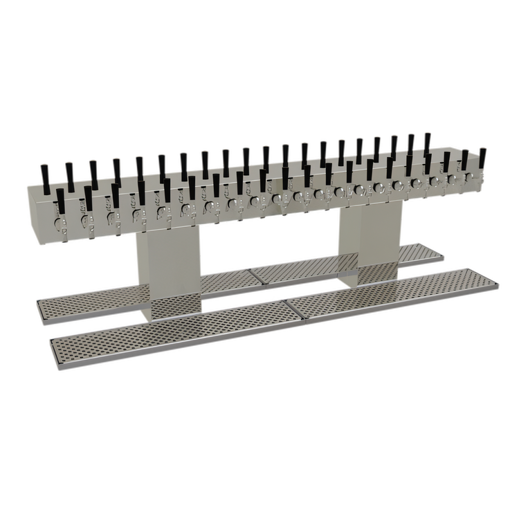 Product image #1 for Glastender Double-Sided Countertop Glycol-Cooled Draft Dispensing Tower, 40 Faucets, Mirror Finish