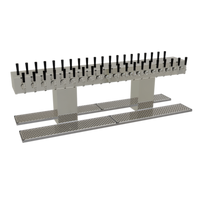 Glastender Double-Sided Countertop Glycol-Cooled Draft Dispensing Tower, 40 Faucets, Mirror Finish