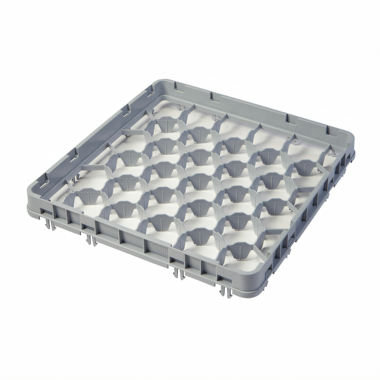 Product image #2 for Cambro Camrack® Full Size 30-Compartment Half Drop Rack Extender, Soft Gray