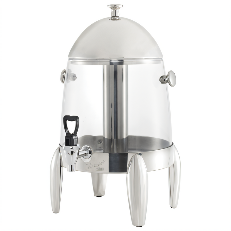 Product image #1 for Winco 3-1/8 Gallon Clear Polycarbonate Beverage Dispenser with Stainless Steel Lid and Ice Core