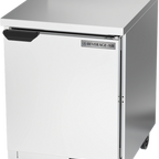 Thumbnail image #1 for Beverage Air WTR24AHC-FIP 24-Inch 5.16 Cu. Ft. One-Section Stainless Steel Worktop Refrigerator with Solid Door and Backsplash