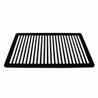 Omcan Cast Iron Rectangular Combigrill Grill Pan, GN 1/1 Size, 12 x 20 Inches, Non-Stick