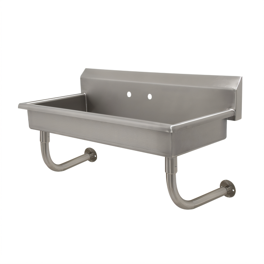 Product image #1 for Advance Tabco Wall Mounted ADA Compliant Stainless Steel Service Sink with Faucet Holes, 40 x 19-3/4 Inch