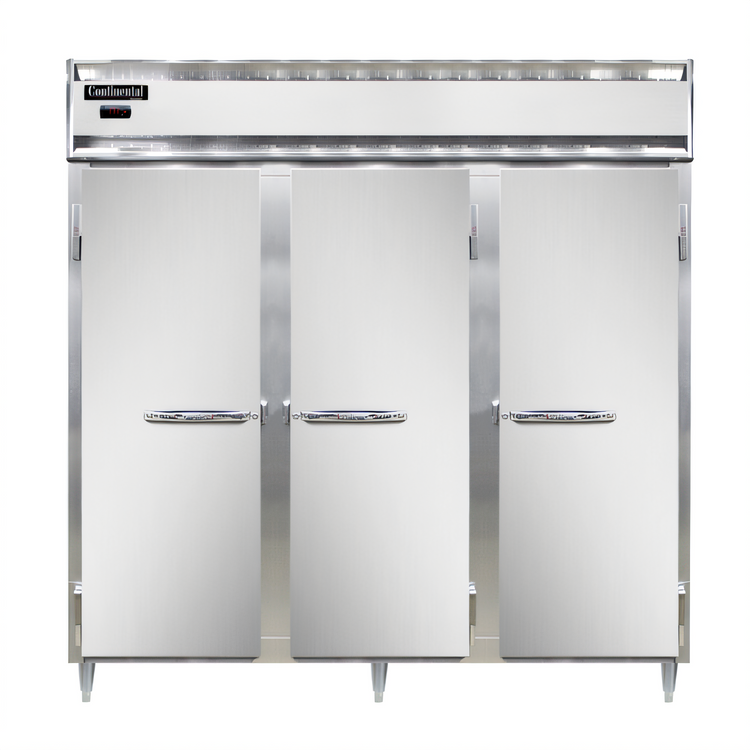 Product image #1 for Continental Refrigerator Designer Line DL3W-SS Three-Section Reach-In Heated Holding Cabinet