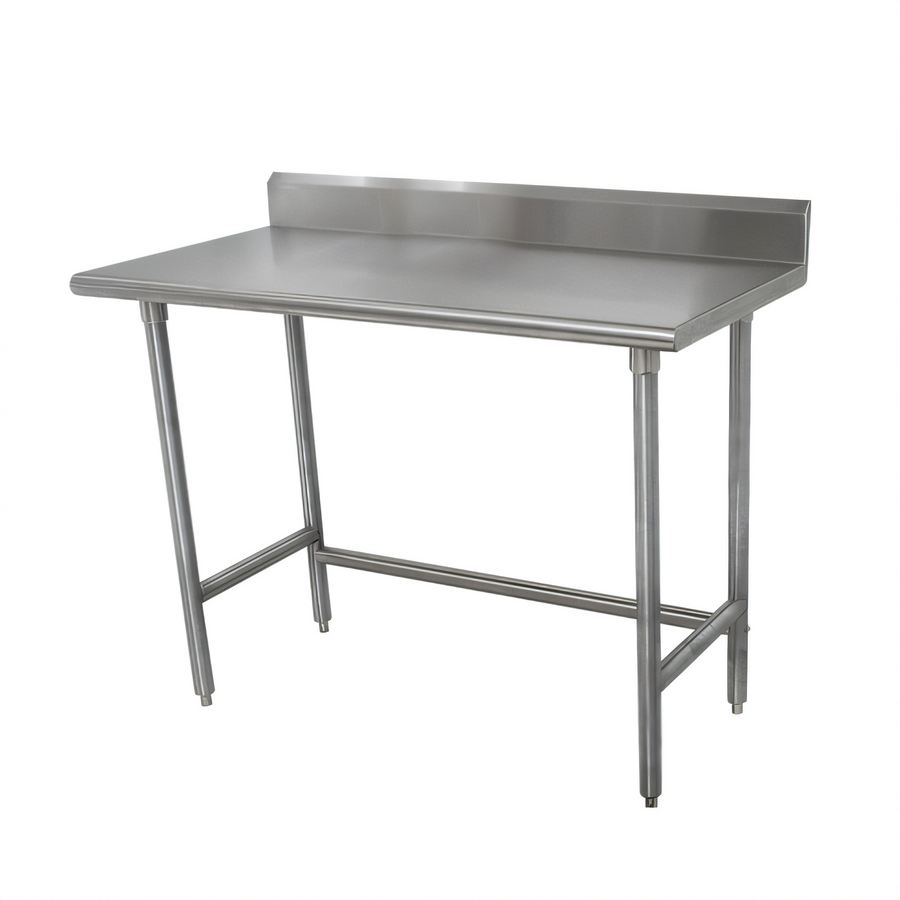 Product image #1 for Advance Tabco Special Value Series 60" x 30" 16-Gauge 304 Stainless Steel Work Table with 5" Backsplash