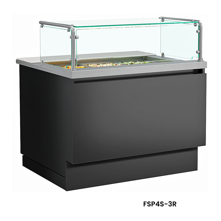Product image #1 for Grocerant Self-Contained Refrigerated Service Food Bar with 3-Pan Cold Well and Rear Storage